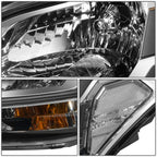 2010-2011 Kia Soul OE Style Headlights - Black Housing Clear Reflector