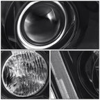06-11 Cadillac DTS OE Style Black Housing Clear Reflector Headlights