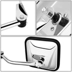 60-86 Jeep CJ Manual Folding Side Mirror - Chrome Left