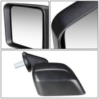 2007-2018 Jeep Wrangler OEM Style Manual Mirror - Textured Black