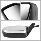 92-97 Ford Bronco F-150 F-250 F-350 Manual Chrome Left Mirror