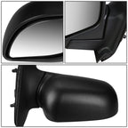 96-03 Ford Ranger Manual Side Mirror - Textured Black Right