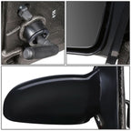 95-05 Chevrolet Cavalier Manual Side Mirror - OEM Paintable Black Left