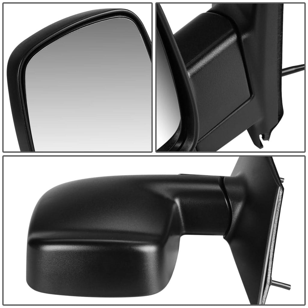 2003-2007 Chevrolet Express Manual Side Mirror Left Black Textured