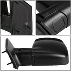 2003-2007 Chevrolet Express Manual Side Mirror Left Black Textured