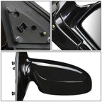 04-09 Kia Spectra Powered Heated Right Side Mirror - Paintable Black