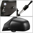 2012-2015 Nissan Versa OEM Manual Side Mirror - Textured Black Left