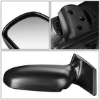 1998-2003 Toyota Sienna OEM Manual Side Mirror - Paintable Black Left