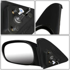 1998-2002 Toyota Corolla OEM Manual Mirror Paintable Black Left