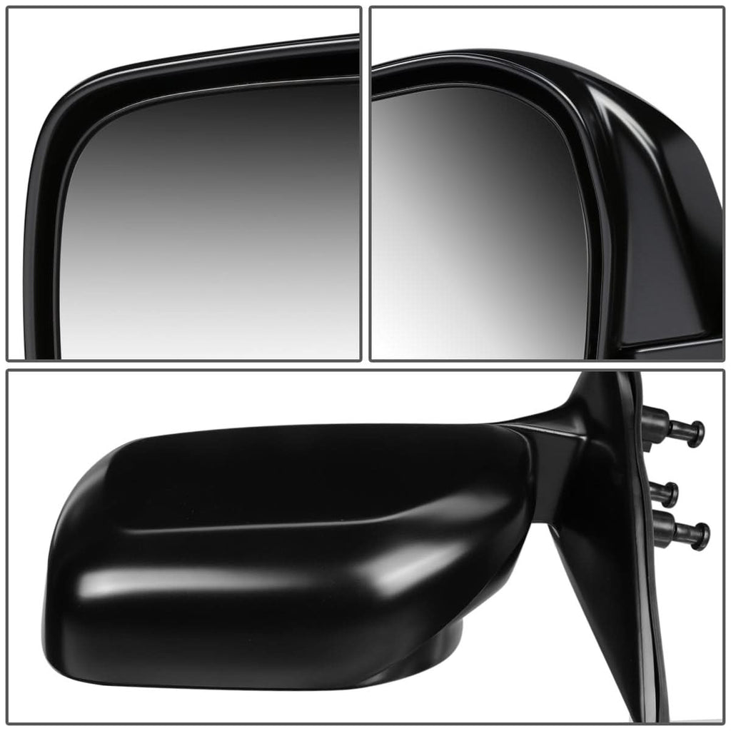 2000 Toyota Tacoma OEM Style Manual Side Mirror - Paintable Black Left