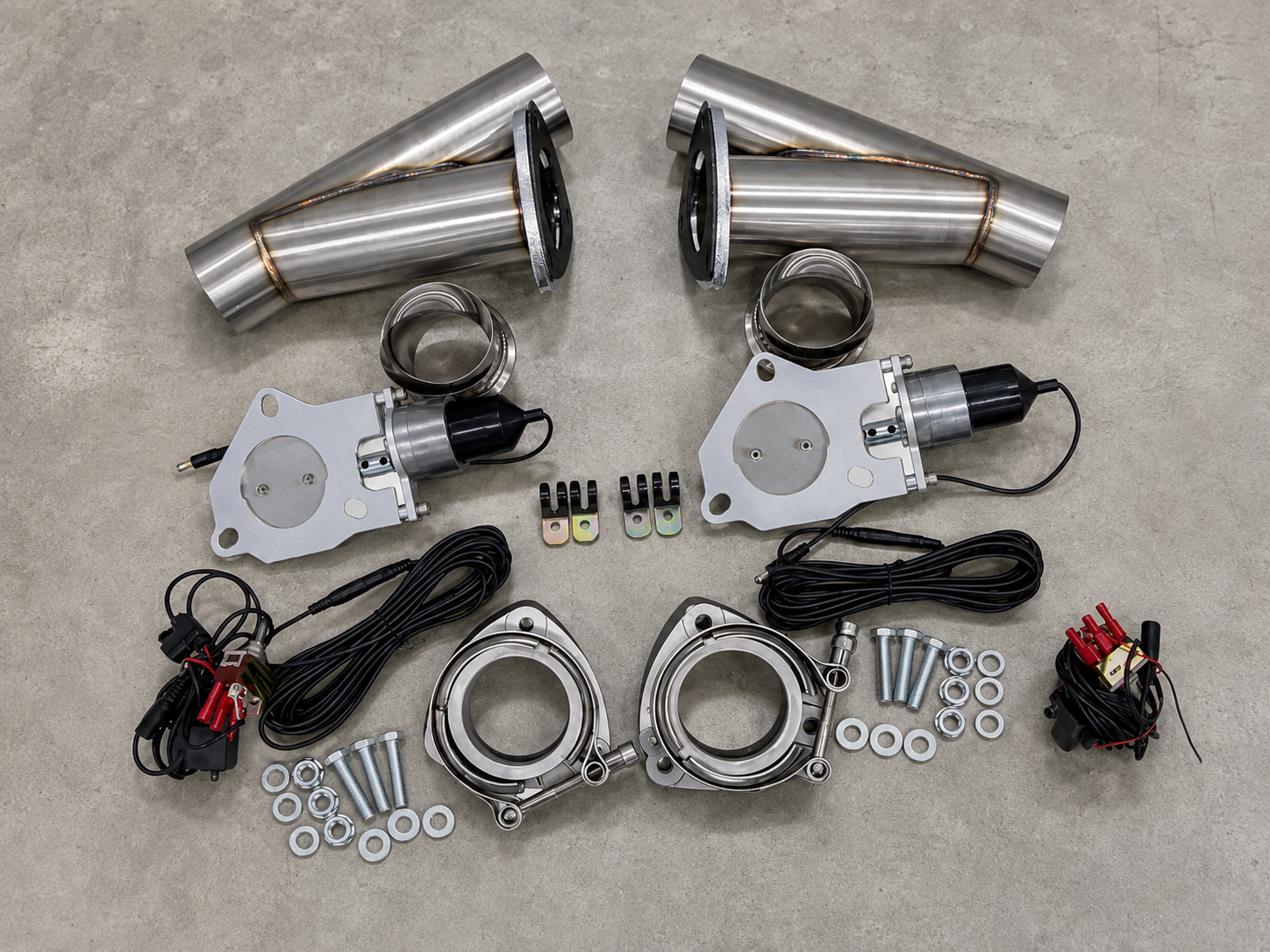 OPEN BOX 2.50" STAINLESS STEEL EXHAUST CUTOUT- DUAL WELD IN - Granatelli Motor Sports