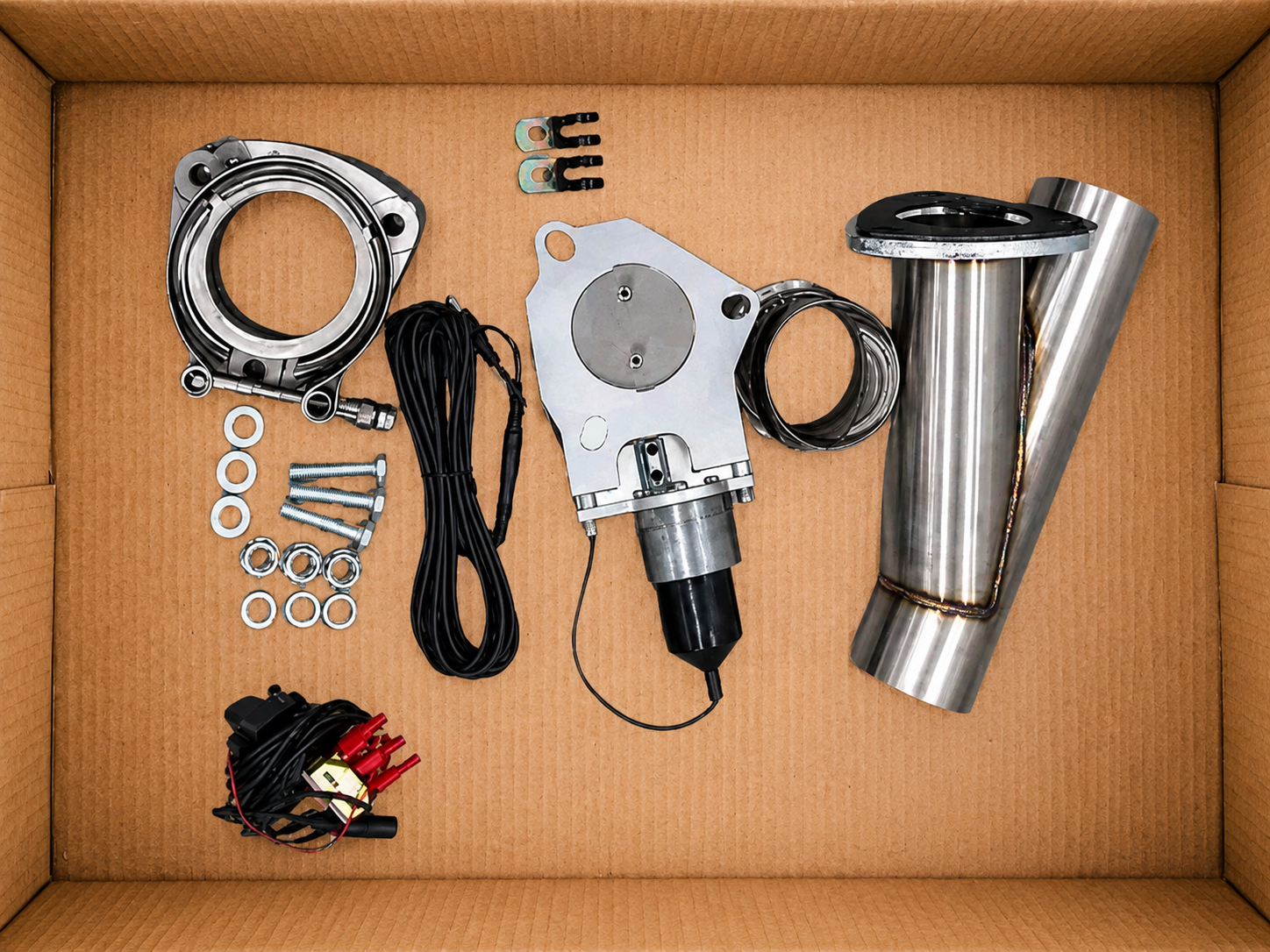 OPEN BOX 2.25" MILD STEEL EXHAUST CUTOUT- SINGLE SLIP FIT - Granatelli Motor Sports
