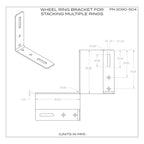 Oracle Offset Wheel Ring Bracket for Stacking Multiple Rings - Set of 12
