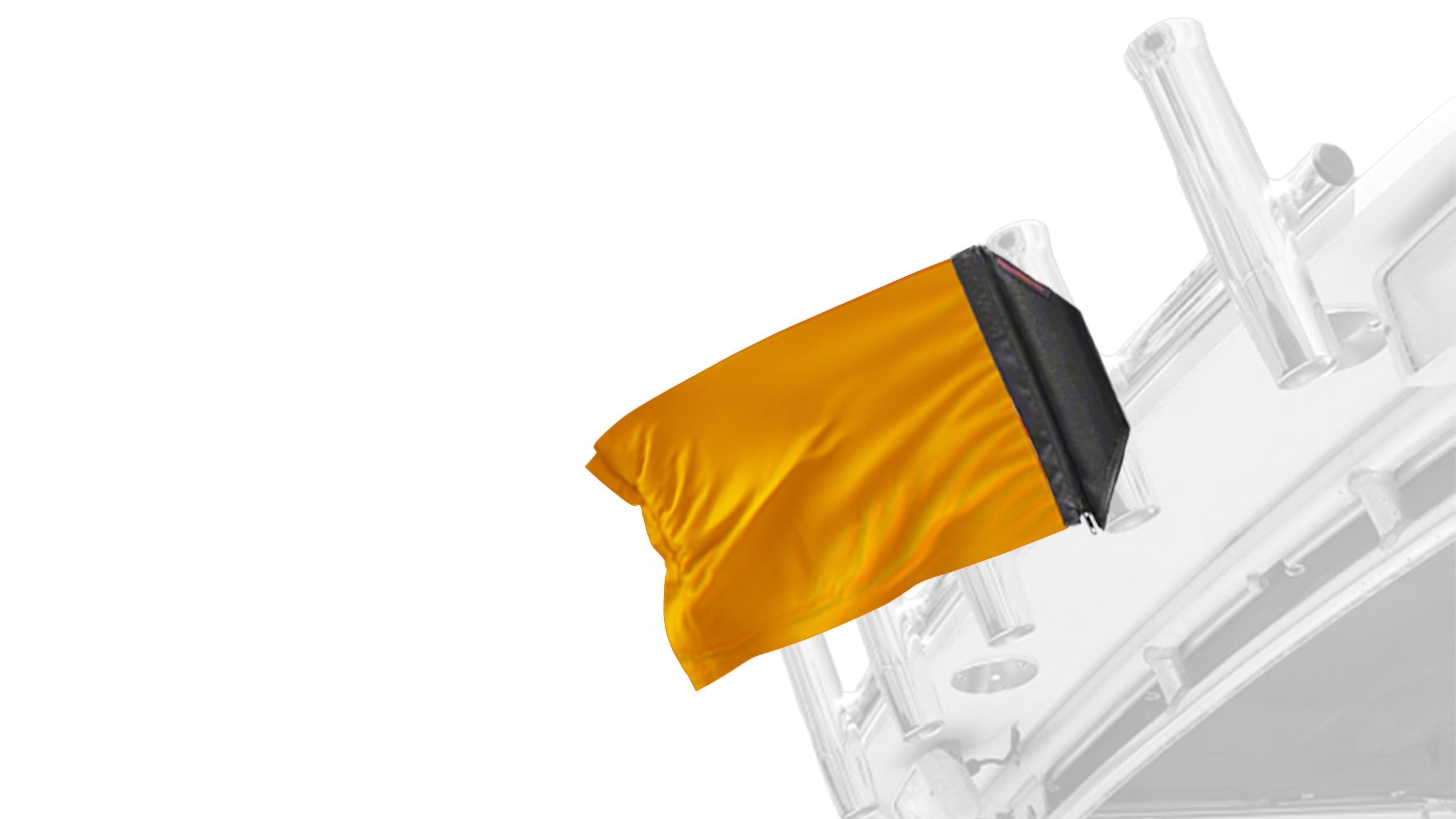 Solid Color Orange 12"x18" Forever Wave Flag for Boats
