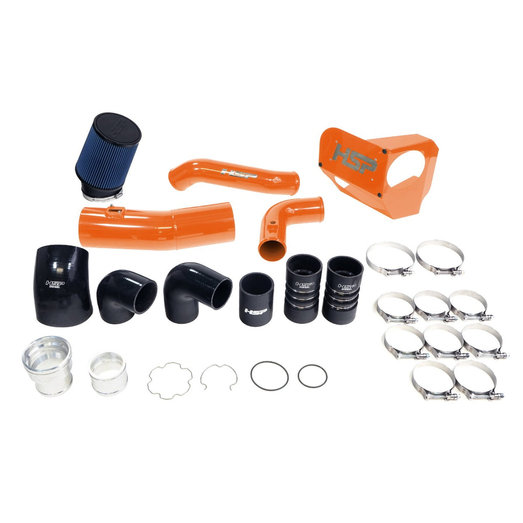 HSP Intake And Intercooler Bundle Kit For 2020-2022 Ford Powerstroke F250/350 6.7 Liter-M&M Orange