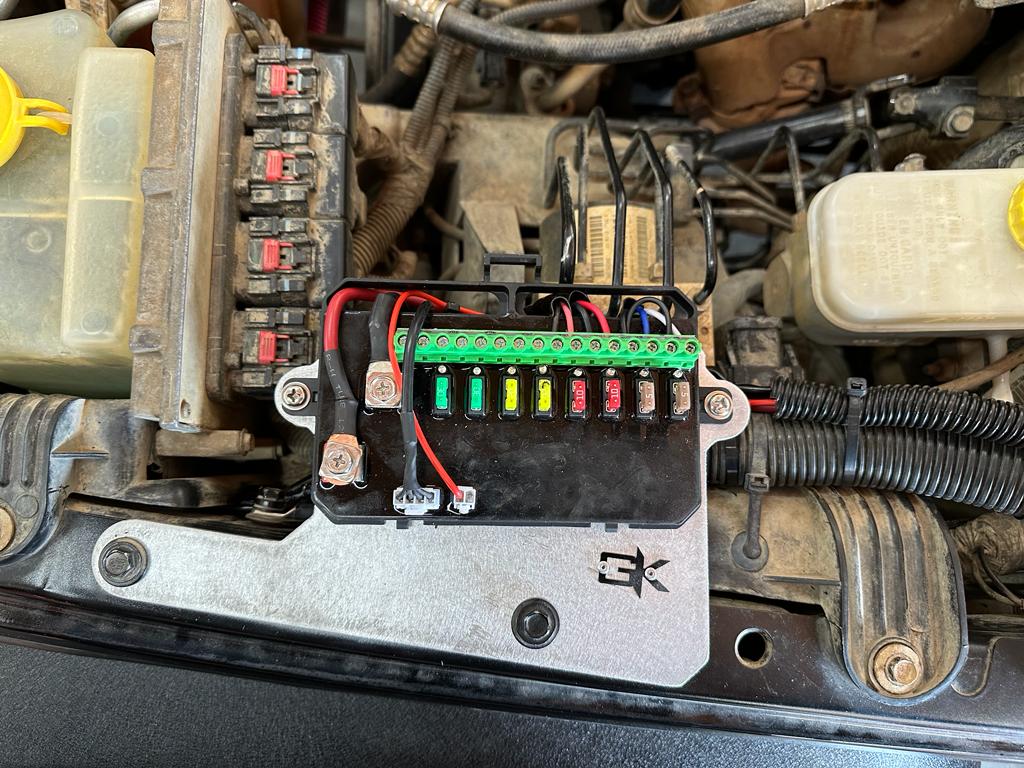 AuxBeam Controller Engine Bay Mount for Jeep JK Wrangler By Gatekeeper Off-Road