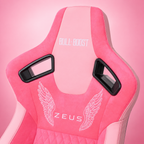 ZUES Collection Pink Bull Boost Reclinable Adjustable Racing Bucket Seat