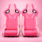 ZUES Collection Pink Bull Boost Reclinable Adjustable Racing Bucket Seat