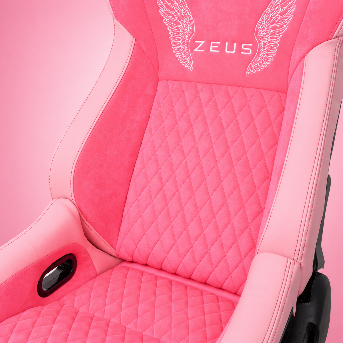 ZUES Collection Pink Bull Boost Reclinable Adjustable Racing Bucket Seat