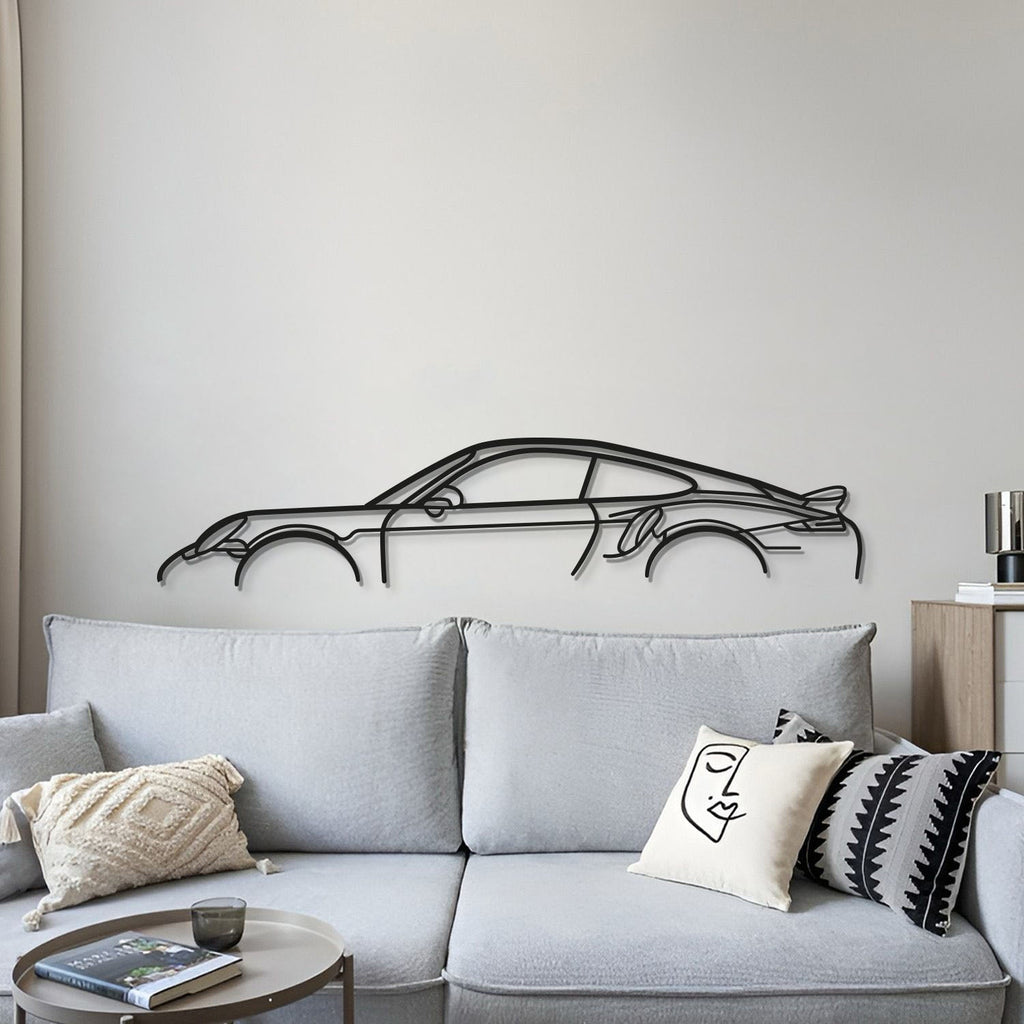 911 Turbo S Model 991 Metal Car Wall Art - MT0876