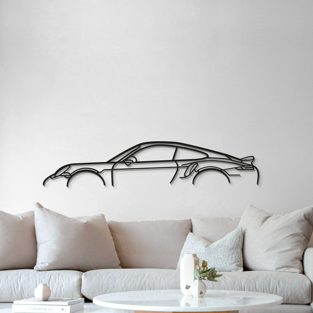 911 Turbo S Model 991 Metal Car Wall Art - MT0876