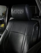 PRP 12-14 Ford Raptor Front Seat Covers (Pair) - Black w Silver Stitch