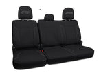 PRP 12-14 Ford Raptor  Rear Bench Seat Covers- Black with Silver Stitch