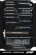 PRP 35pc Can-Am Roll Up Tool bag Tool kit - Black