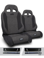 PRP 97-02 Jeep Wrangler TJ Enduro Elite Suspension Seat (Pair) - Trek Edition - Gray