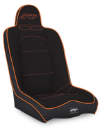 PRP Daily Driver High Back Suspension Seat- Black/Orange Tweed