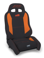 PRP EnduroCrawl Reclining Suspension Seat - Black/Orange Vinyl - Driver