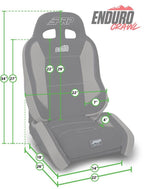 PRP EnduroCrawl Reclining Suspension Seat - Black/Teal Tweed - Passenger
