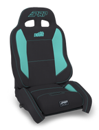 PRP EnduroCrawl Reclining Suspension Seat - Black/Teal Vinyl - Driver