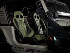 PRP EnduroCrawl Reclining Suspension Seat - Black/Teal Vinyl - Passenger