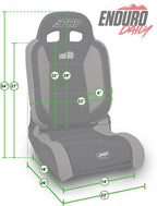 PRP EnduroDaily Reclining Suspension Seat - Black/Orange Tweed - Passenger