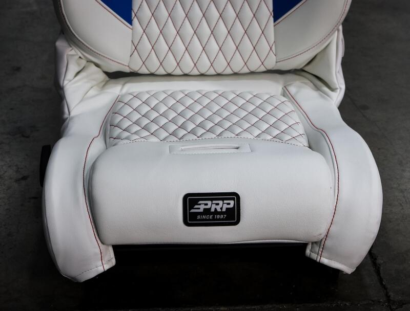 PRP EnduroDaily Reclining Suspension Seat - Black/Teal Vinyl - Passenger