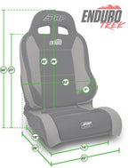 PRP EnduroTrek Reclining Suspension Seat - Black Suede - Driver
