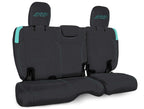 PRP Jeep Wrangler JL Rear Bench Covers - 2 door - Black/Teal