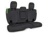 PRP Jeep Wrangler JL Rear Bench CoversU - 4 door with Armrest - Black/Green