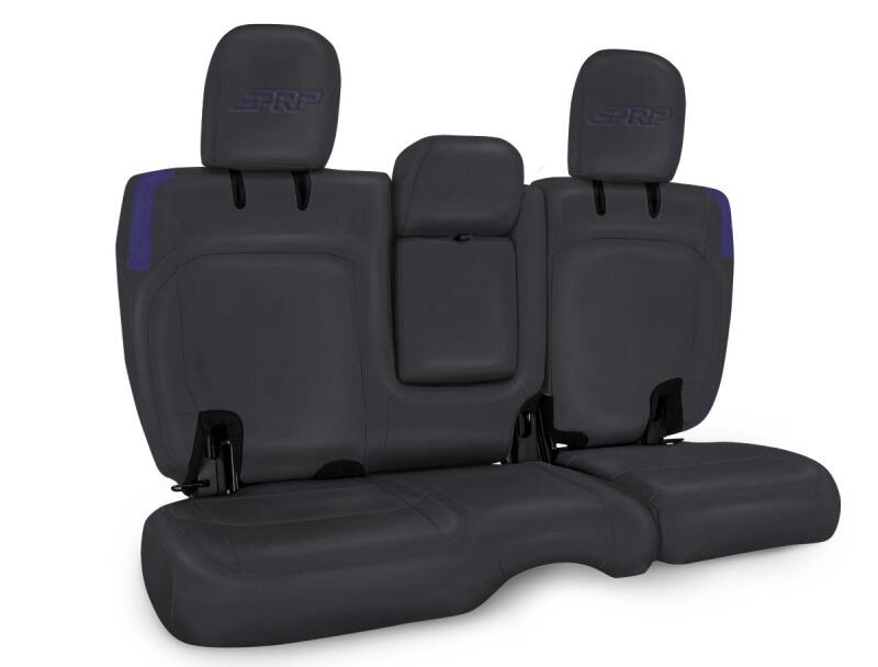 PRP Jeep Wrangler JL Rear Bench CoversU - 4 door with Armrest - Black/Purple