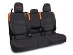 PRP Jeep Wrangler JT Rear Bench Covers - with Armrest - Black/Orange