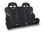 PRP Polaris RZR XCR Quick Release Rear Suspension Bench Seat Diamond Stich - Blk/Gray