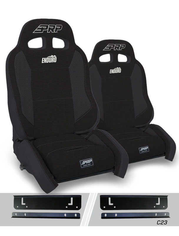 PRP Seats 97-02 Jeep Wrangler TJ Enduro Elite Suspension Seat Crawl Edition (Pair) - Black