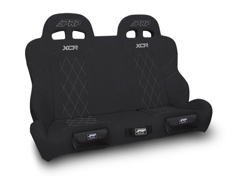 PRP XCR Polaris RZR Quick Release Rear Suspension Bench Seat w Diamond Stitch/Front Pockets