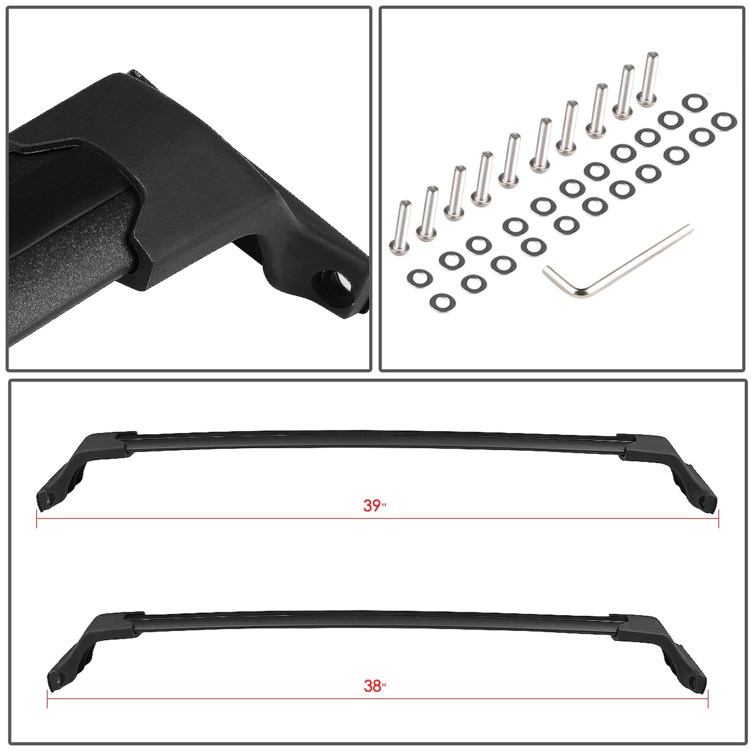 2016-2018 Buick Envision Roof Rack Cross Bars Aluminum