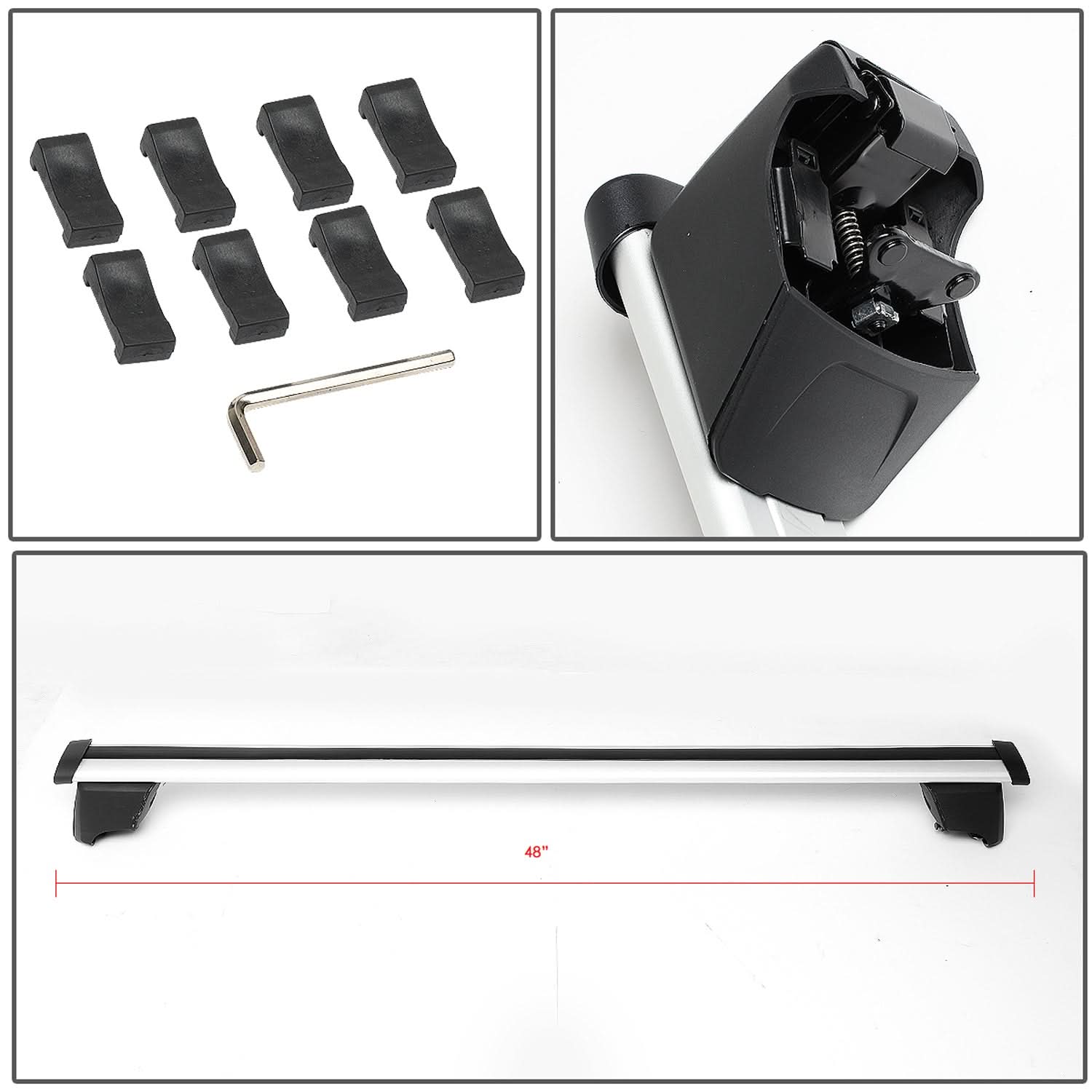 09-16 Audi Q5 Roof Rack Cross Bars - Aluminum