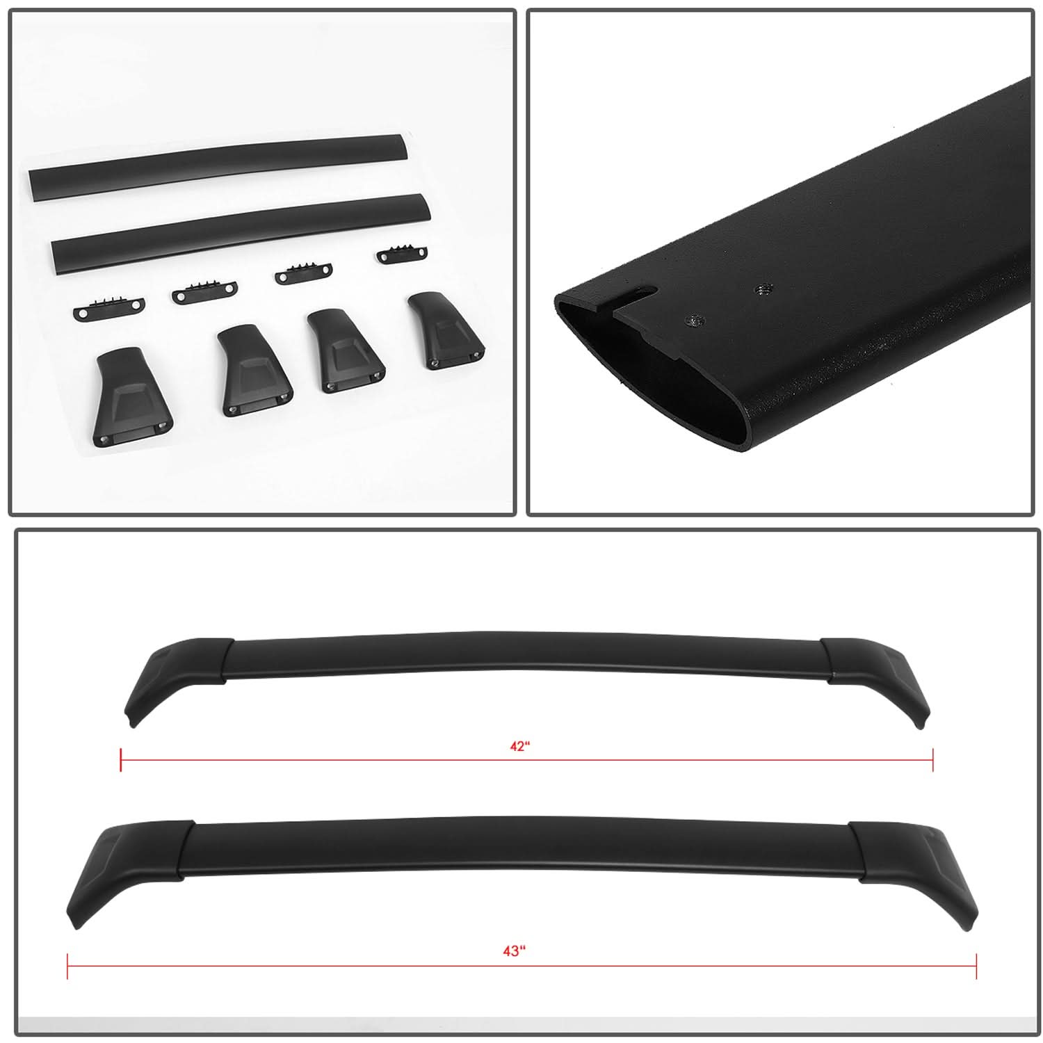 17-18 Mazda CX-5 Roof Rack Cross Bars - Aluminum