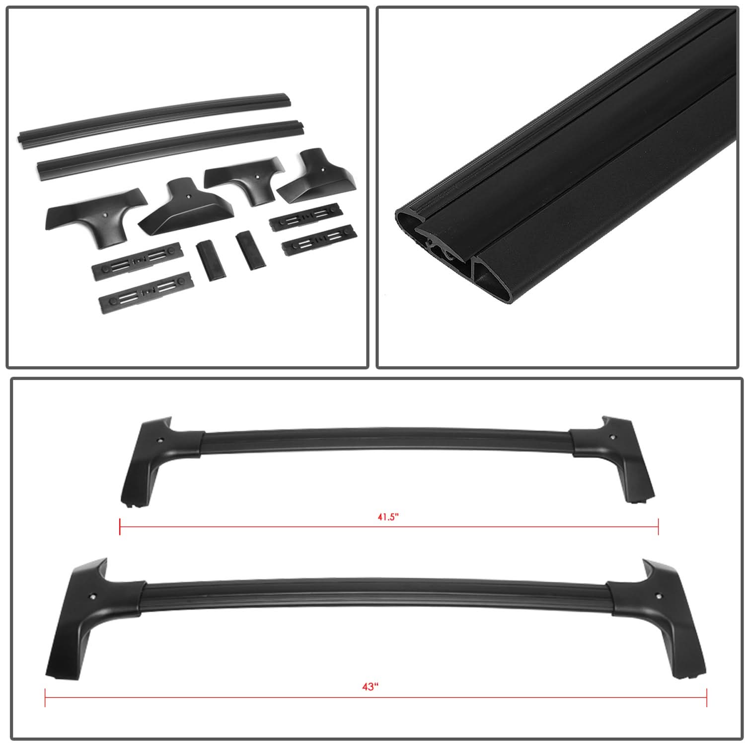 09-17 Chevrolet Traverse OE Style Roof Rack Cross Bar - Aluminum