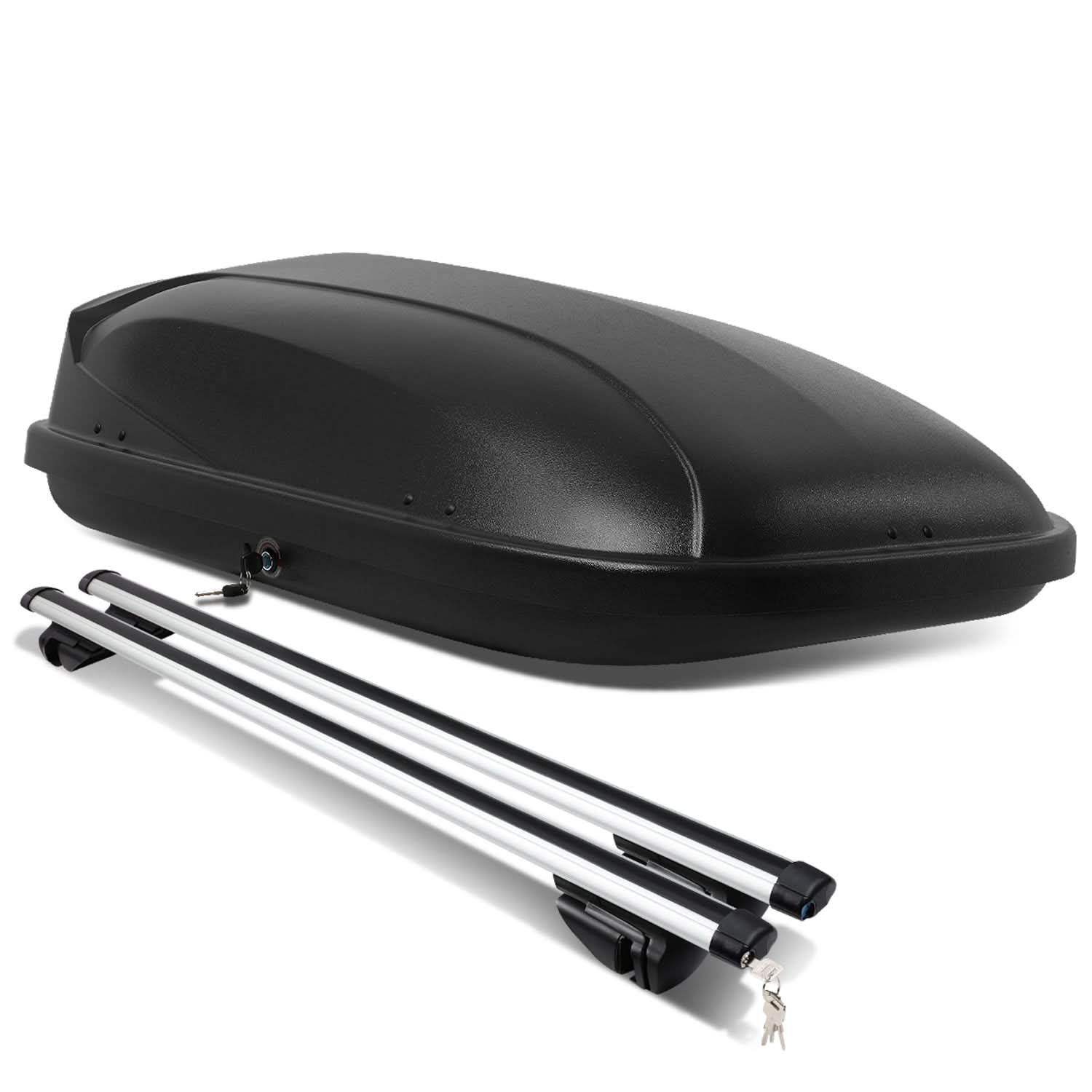 Universal Roof Rack Cross Bars + Cargo Box Set - 120CM Black