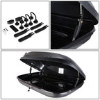 Universal Roof Rack Cross Bars + Cargo Box Set - 120CM Black